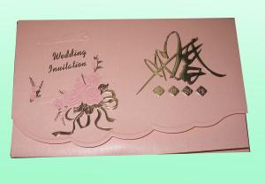 Quality Gold Foil Stamping Greeting Cards , Custom Printing Paper Card CMYK Colors wholesale