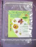 Personalized Clear HDPE / LDPE Drawstring Plastic Bags For Garment Packaging