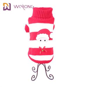 Quality Twisted Warm Turtleneck Cable Knit Puppy Christmas Sweater Embroidered patch wholesale