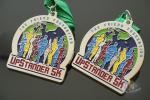 Matt Silver Plating Custom Sports Medals / Upstander 5K Medal