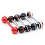 Internally Threaded Scoop Tongue Piercing Jewelry 16mm 14G Golden Moon