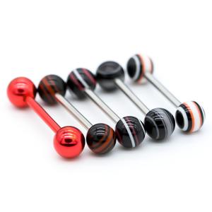 Quality Internally Threaded Scoop Tongue Piercing Jewelry 16mm 14G Golden Moon wholesale