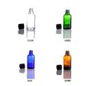 Glass Oil Bottle With Screw Cap , Blue / Green / Brown / Clear Essential Oil