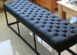 Antique French Style Metal Wood Bench Stool For Home Living Room