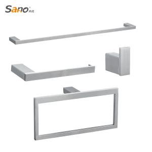 Quality Hotel Brushed Bathroom Hardware Accessories 4 Pieces Eco Friendly wholesale