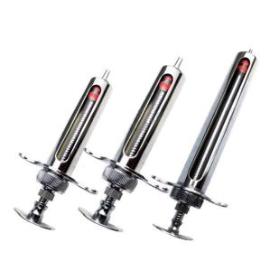 Quality Poultry 30ml Reusable Metal Syringe 15CM Animal Injection Syringe wholesale