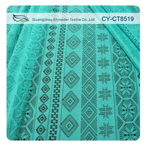 Quality Retail cheap fabric polyester geometric lace AZO free garment material (CY-CT8519) wholesale