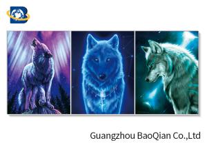 Quality Framed Lenticular Flip 3D Painting Wall Decoration Wolf Pattern 0.6MM Thickness wholesale