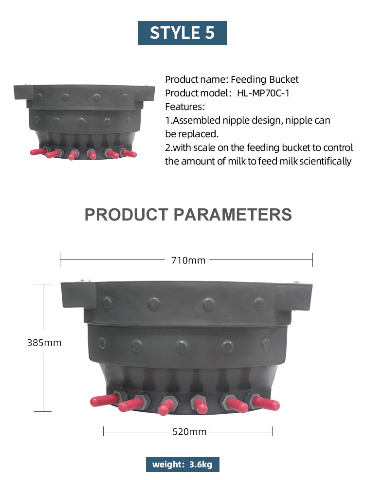 Reliable Metal Milk Bucket with Clamp for Calf Feeding