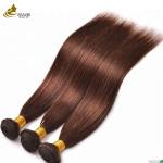 4# Color Chocolate Brown Straight Bundle Human Hair Bundles Weft