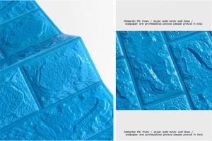 China Blue Colour EN71 3D Foam Wall Stickers Foam Panels 770×700mm on sale