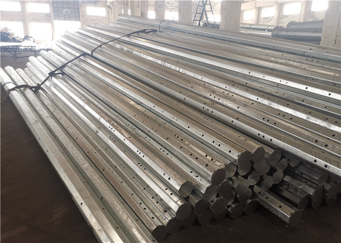Conical Hot Dip Galvanized Steel Pole ISO9001 Standard Q345 35FT