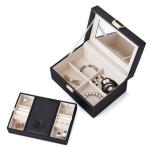 Silkscreen Logo Leather Gift Box Leather Jewelry Box With Lock