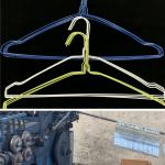Heavier Clothing Clothes Wire Hanger , 20.5cm Height Metal Shirt Dryer Hanger