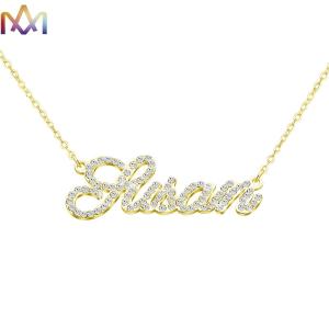 Quality SS304L Sparkling Name Necklace With Elegant Nameplate Pendant wholesale