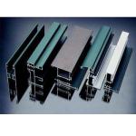 Wood Grain Extruded Aluminium Door Profiles Length Customized With Transfer