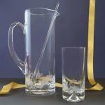 Factory Custom 1L Water Drinking Bottle Glass Transparent Water Jug Pitcher