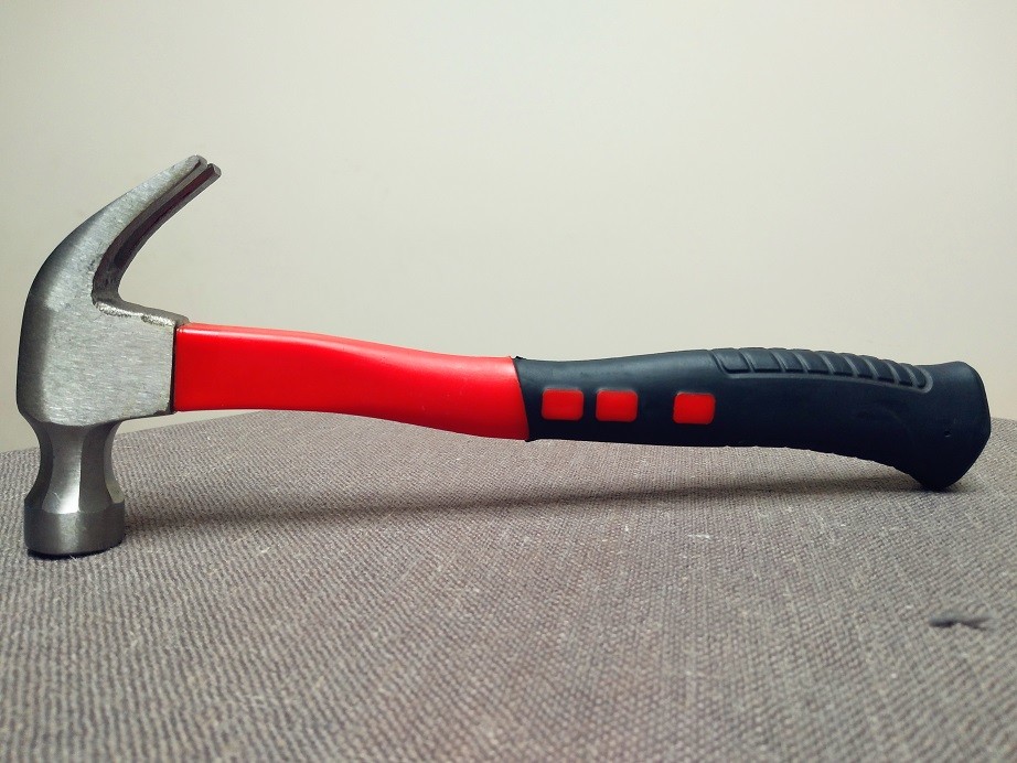 8OZ-24OZ Steel claw hammer(XL0038) with polishing surface, double colors rubber handle and good price