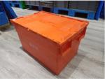 Logistics Movable Plastic Attached Lid Containers Customized Logo