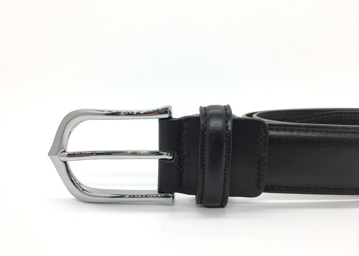 Big And Tall Mens Belt Leather Belt Black Color 34mm Width / Boys Dress Belt
