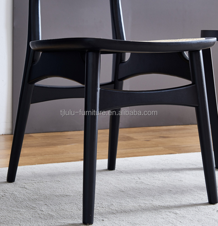 Adjustable Wooden Rattan Dining Chairs with Modern Design Style and Ash Wood