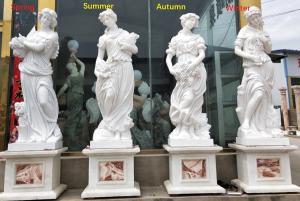 Quality Outdoor garden marble stone statues four season marble sculpture stone carvings,China stone carving Sculpture supplier wholesale