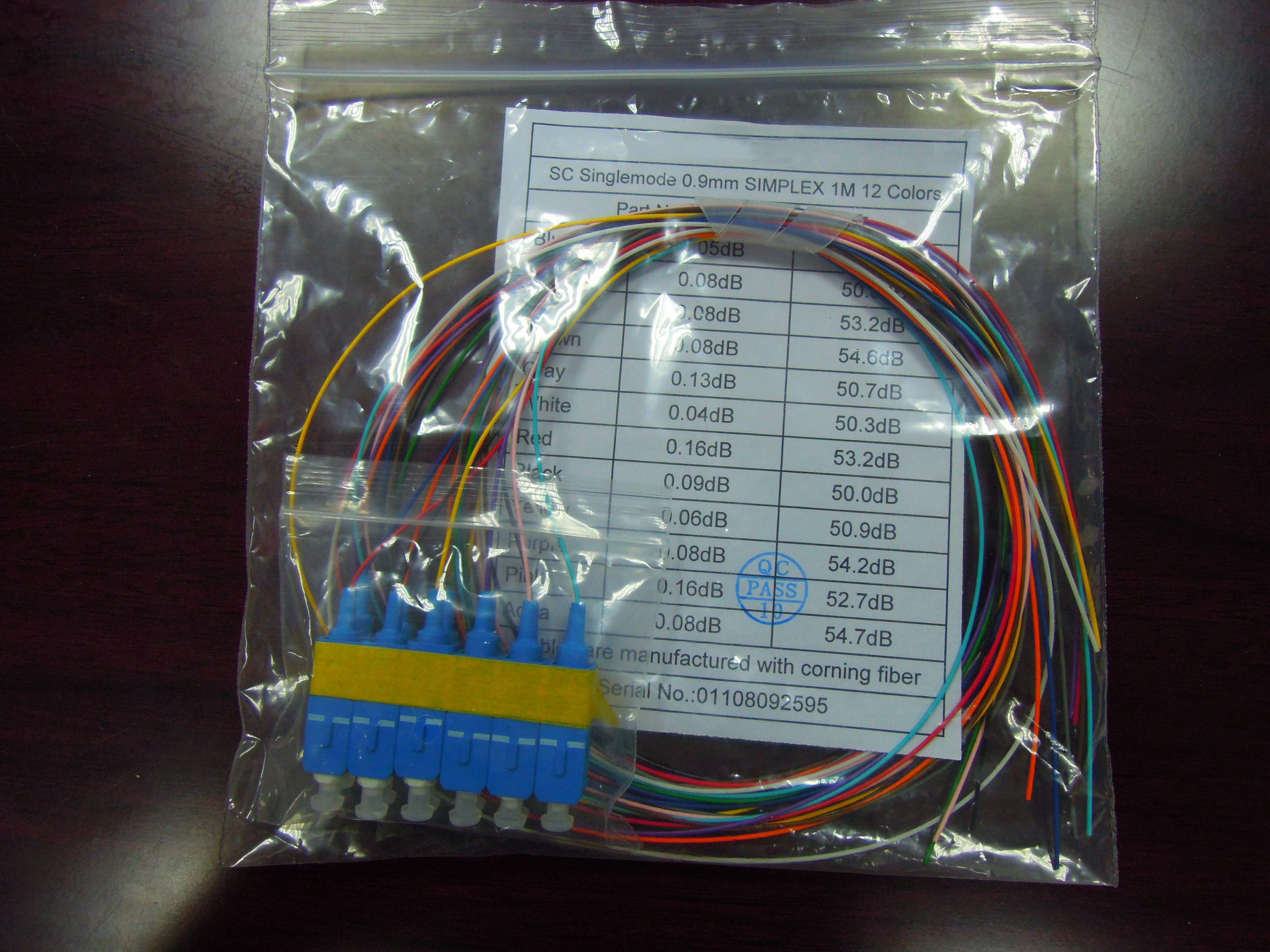SC UPC Pigtail 900um Unjacketed Fiber Optics Accessories
