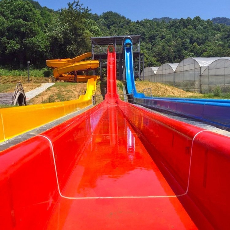 Water Theme Park Freefall Slide Fiberglass High Speed Water Slides
