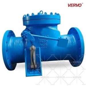 Quality 16&quot; DIN3356 Full Bore Swing Type Check Valve A216 WCB With Cylinder DN400 PN40 Carbon Steel wholesale