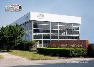 Quality Temporary Show Room Double Decker Tents Events Marquees Cube Structure For With Tempered Glass wholesale