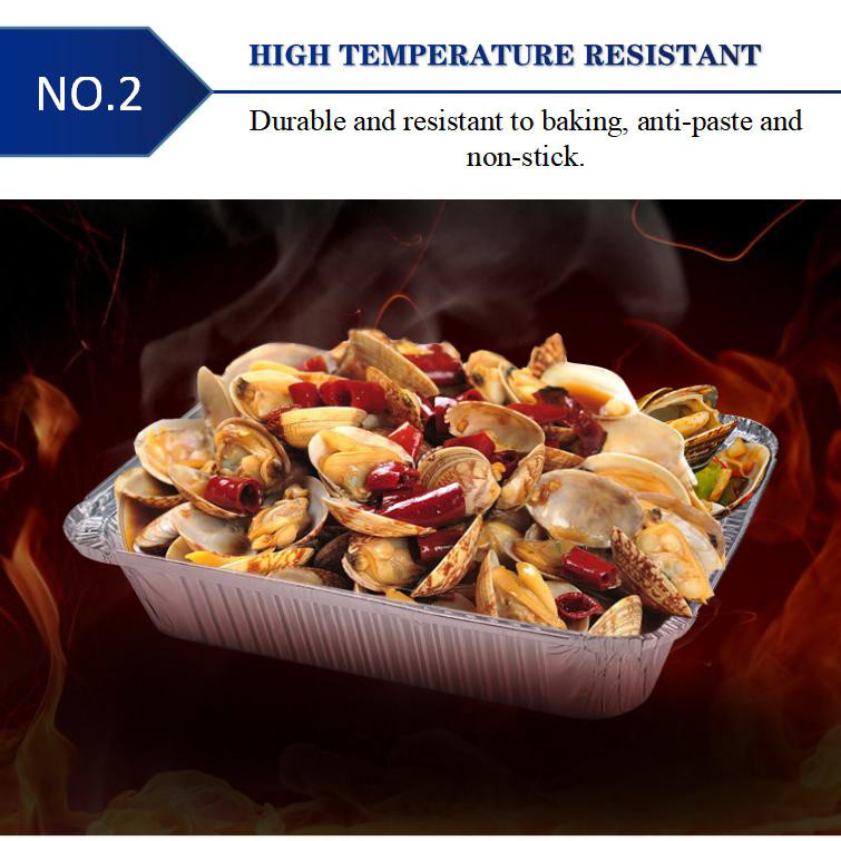 Gold Color Smooth Wall Aluminium Foil Food Container Tray With Sealable Lid Plastic Lids CREC620 Yysm