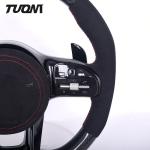 Red Stripe Mercedes Benz Steering Wheel Carbon Fiber Luxury Alcantara