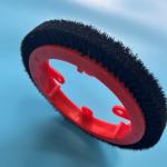 Krantz K10 Brush Wheel Stenter Parts Red Plastic Body Black Nylon Hair Brush