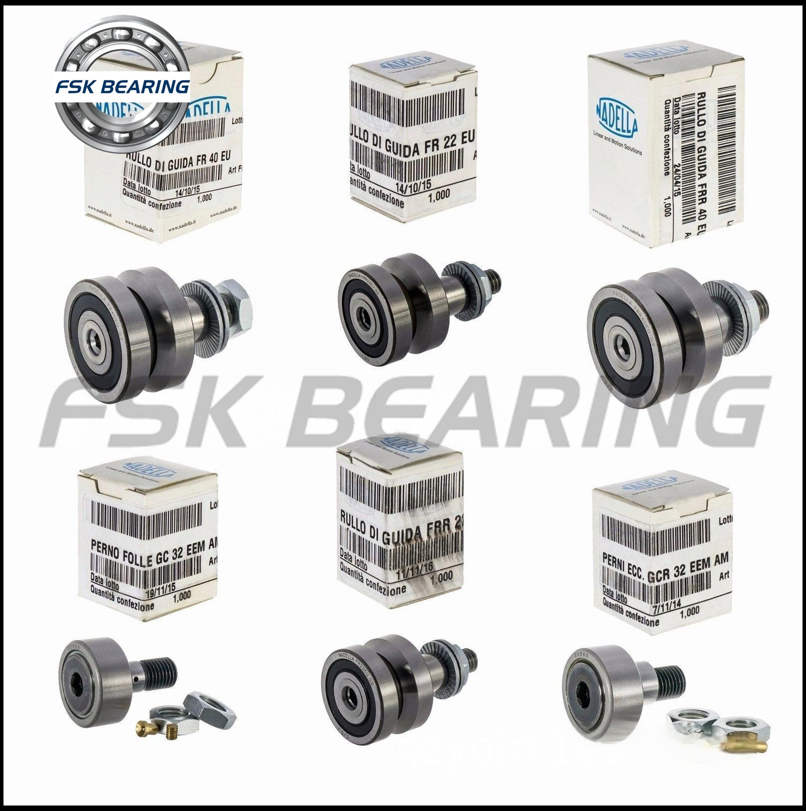 Durable NA2050 Solid Full Complement Needle Roller Bearing NA Series With Inner Ring