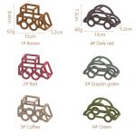 Car Shape Baby Silicone Toys Multi Color Food Grade Nontoxic Material