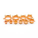 Cute Cat Style Piercing Tunnel Plug Earrings Rose Gold Plated 5mm
