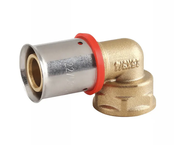 Copper Nickel Compression Fittings For Gas Media Al Pex Fittings Red Color 1/2"/3/4"/1" Brass Press Plumbing Pex Fitting