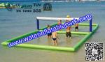 Green Beach Volleyball Field / Outdoor Floating Inflatable Volleyball Court
