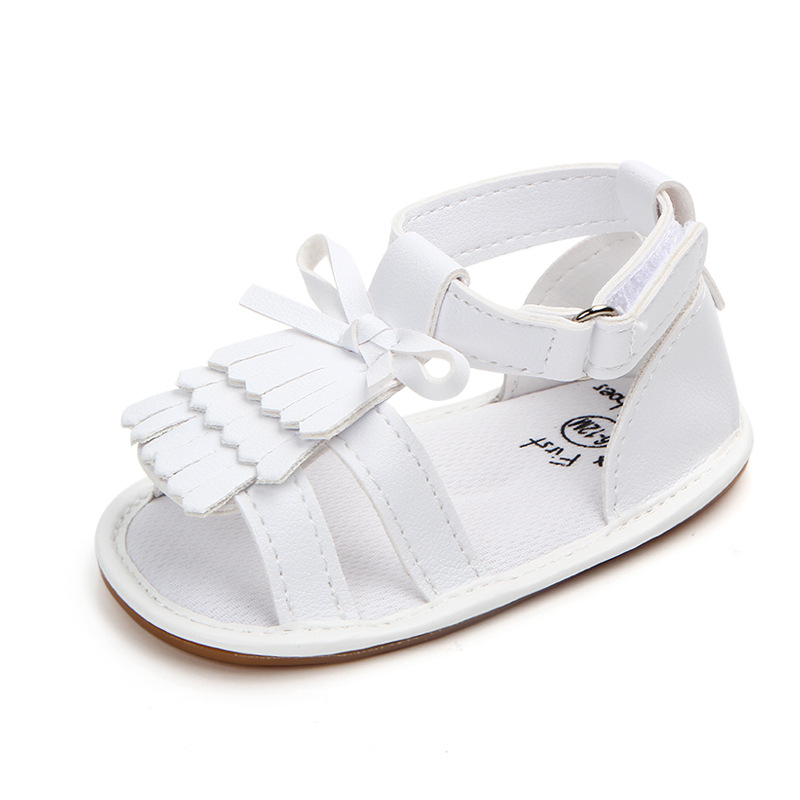 Rubber sole hot summer PU Leather baby slipper baby girl shoes sandals