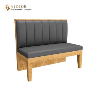 Quality Cafe Shop Restaurant Booth Sofa Upholstery leather HPL Wood Frame wholesale