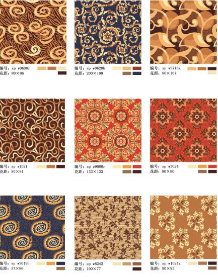 Red Polypropylene Wilton Patterned Carpets For Hotel Banquet Hall