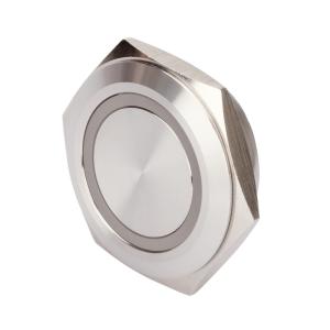Quality 30mm Steel 24v Anti Vandal Push Button Switch Momenatry With Rgb Led wholesale