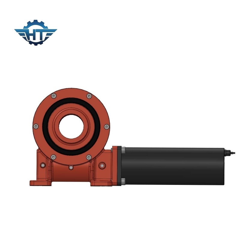 Worm Gear Small Backlash Slew Drive Motor With Hourglass Worm For Trough Thermal Station