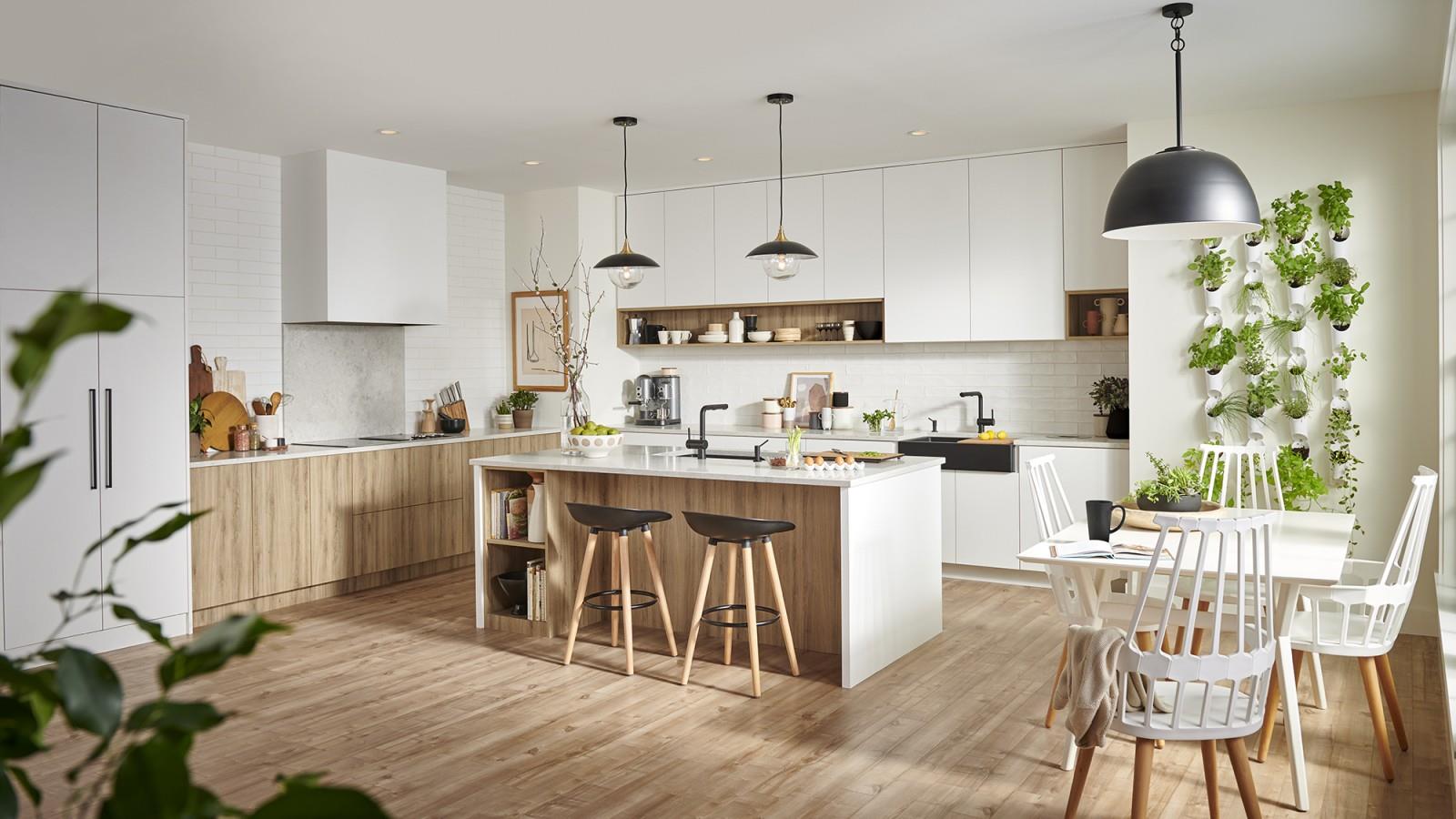 Melamine Board Carcase Island Kitchen Cabinets With Islands With Eased Edge Countertop