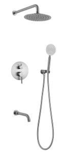 Bathroom Rainfall Shower Faucet Set 3 Function With Tub Spout