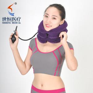 Quality Inflatable neck collar soft universal size neck brace in red/blue/purple/grey color wholesale