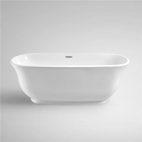 Bowl Shaped Acrylic Massage Bathtub White Glossy Acid / Alkali / Pollution