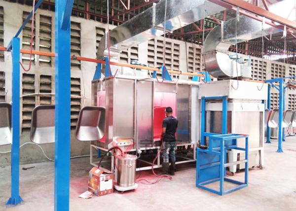 Powder Coating Lines Industrial Automatic Conveyor chain and High Temp Oven