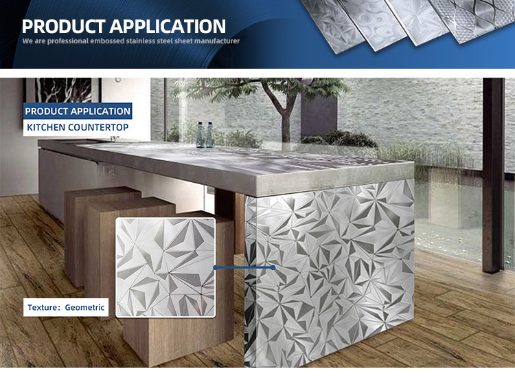 Diamond Embossed Stainless Steel Sheet Custom Cut 3mm Thickness