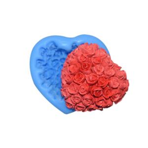 Quality Food Grade Silicone Baking Utensils Fondant Cake Heart Rose 3d Silicone Mold wholesale